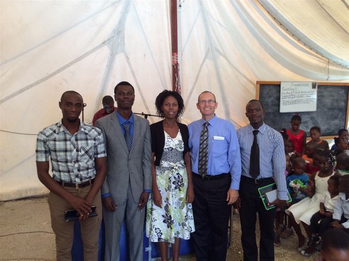 Former members of our first church who now serve in the southern area of Port-au-Prince with one of our graduates who now pastor this church.  Hope Baptist Church (Pastor Colbert Stlouis)