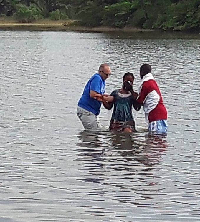 Baptizing in Liberia Africa